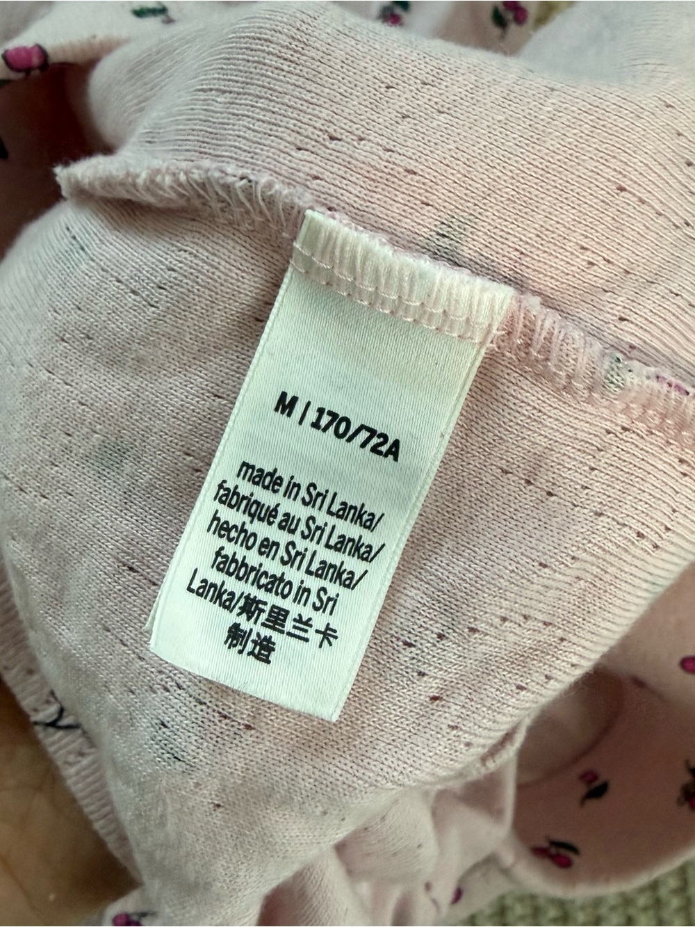 VS PINK Cherry Pointelle Pajama Set Henley Cami Boxer Shorts Pink Sleepwear M - Picture 5 of 6
